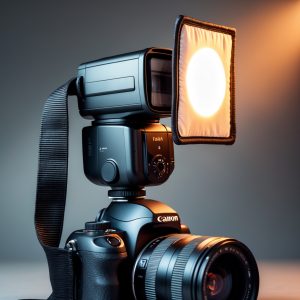 Universal On-Camera Flash with Bounce Card
